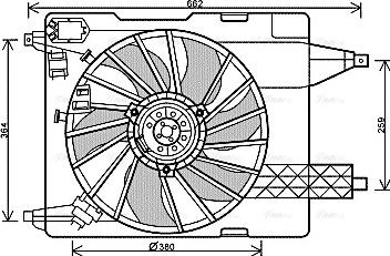 Ava Quality Cooling RT 7539 - Вентилятор, охлаждение двигателя autospares.lv