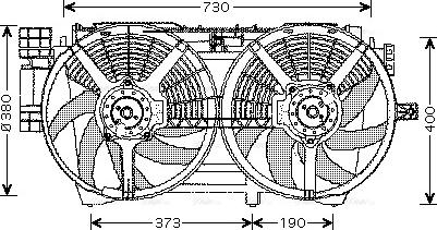 Ava Quality Cooling RT 7530 - Вентилятор, охлаждение двигателя autospares.lv