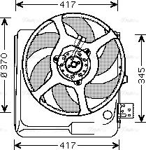 Ava Quality Cooling RT 7524 - Вентилятор, охлаждение двигателя autospares.lv