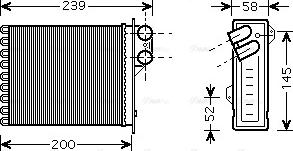 Ava Quality Cooling RTA6398 - Теплообменник, отопление салона autospares.lv