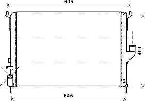 Ava Quality Cooling RTA2477 - Радиатор, охлаждение двигателя autospares.lv