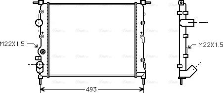 Ava Quality Cooling RTA2197 - Радиатор, охлаждение двигателя autospares.lv