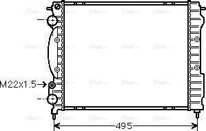 Ava Quality Cooling RTA2129 - Радиатор, охлаждение двигателя autospares.lv