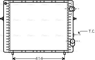 Ava Quality Cooling RTA2128 - Радиатор, охлаждение двигателя autospares.lv