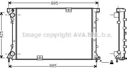 Ava Quality Cooling RTA2313 - Радиатор, охлаждение двигателя autospares.lv