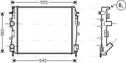 Ava Quality Cooling RTA2325 - Радиатор, охлаждение двигателя autospares.lv