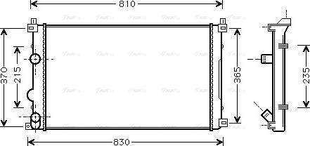 Ava Quality Cooling RTA2321 - Радиатор, охлаждение двигателя autospares.lv