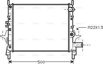 Ava Quality Cooling RTA2206 - Радиатор, охлаждение двигателя autospares.lv