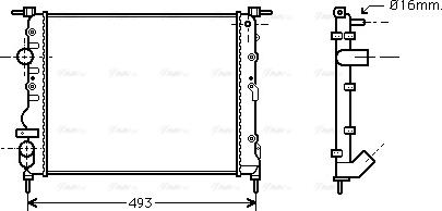 Ava Quality Cooling RTA2271 - Радиатор, охлаждение двигателя autospares.lv