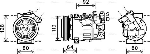 Ava Quality Cooling RTK492 - Компрессор кондиционера autospares.lv