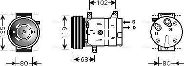 Ava Quality Cooling RTAK440 - Компрессор кондиционера autospares.lv