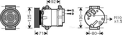Ava Quality Cooling RTAK441 - Компрессор кондиционера autospares.lv