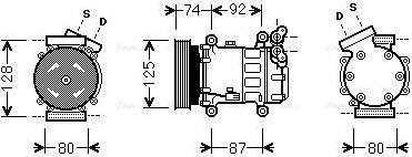 Ava Quality Cooling RTAK452 - Компрессор кондиционера autospares.lv