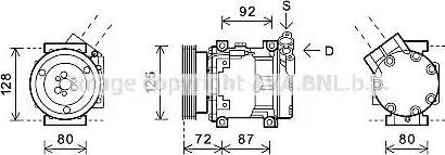 Ava Quality Cooling RTAK468 - Компрессор кондиционера autospares.lv
