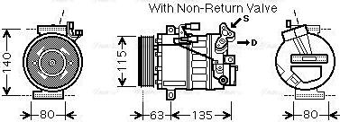 Ava Quality Cooling RTAK487 - Компрессор кондиционера autospares.lv