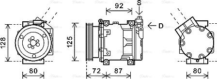 Ava Quality Cooling RTK479 - Компрессор кондиционера autospares.lv