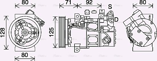 Ava Quality Cooling RTAK636 - Компрессор кондиционера autospares.lv