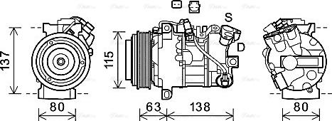 Ava Quality Cooling RTK630 - Компрессор кондиционера autospares.lv