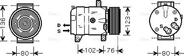 Ava Quality Cooling RTAK069 - Компрессор кондиционера autospares.lv