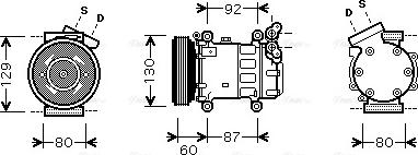 Ava Quality Cooling RTAK080 - Компрессор кондиционера autospares.lv