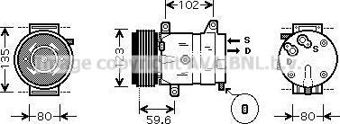 Ava Quality Cooling RTAK345 - Компрессор кондиционера autospares.lv