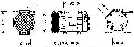 Ava Quality Cooling RTAK255 - Компрессор кондиционера autospares.lv
