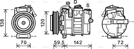 Ava Quality Cooling RTK494 - Компрессор кондиционера autospares.lv