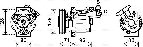 Ava Quality Cooling RTK495 - Компрессор кондиционера autospares.lv