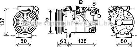 Ava Quality Cooling RTK491 - Компрессор кондиционера autospares.lv