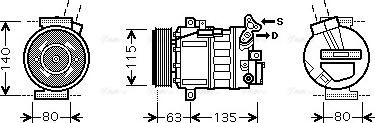 Ava Quality Cooling RTK486 - Компрессор кондиционера autospares.lv