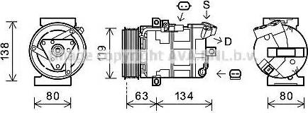 Ava Quality Cooling RTK481 - Компрессор кондиционера autospares.lv