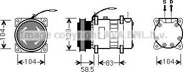 Ava Quality Cooling RT K433 - Компрессор кондиционера autospares.lv