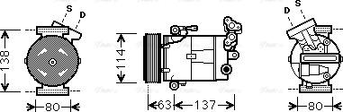 Ava Quality Cooling RT K437 - Компрессор кондиционера autospares.lv