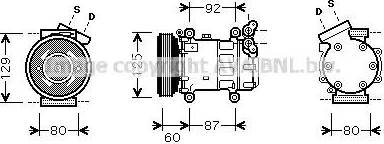 Ava Quality Cooling RT K080 - Компрессор кондиционера autospares.lv