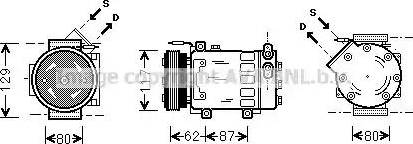 Ava Quality Cooling RT K076 - Компрессор кондиционера autospares.lv