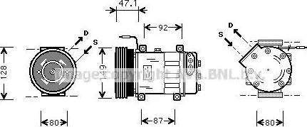 Ava Quality Cooling RT K106 - Компрессор кондиционера autospares.lv