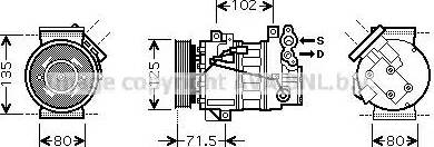 Ava Quality Cooling RT K393 - Компрессор кондиционера autospares.lv