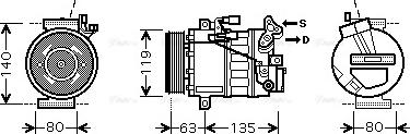 Ava Quality Cooling RT K392 - Компрессор кондиционера autospares.lv