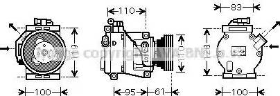 Ava Quality Cooling RT K368 - Компрессор кондиционера autospares.lv