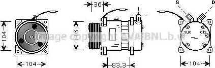 Ava Quality Cooling RT K318 - Компрессор кондиционера autospares.lv
