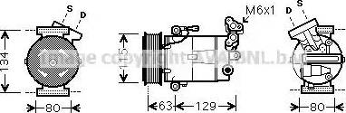 Ava Quality Cooling RT K384 - Компрессор кондиционера autospares.lv