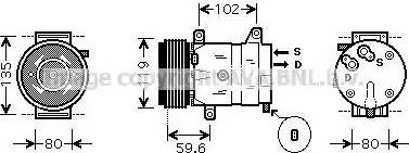 Ava Quality Cooling RT K385 - Компрессор кондиционера autospares.lv