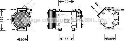 Ava Quality Cooling RT K255 - Компрессор кондиционера autospares.lv