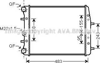 Ava Quality Cooling SA2005 - Радиатор, охлаждение двигателя autospares.lv