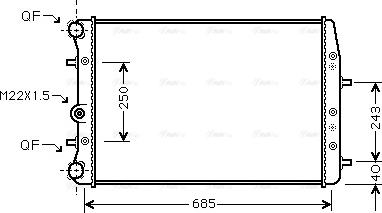Ava Quality Cooling SA2014 - Радиатор, охлаждение двигателя autospares.lv