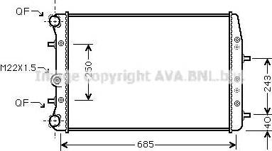 Ava Quality Cooling SAA2014 - Радиатор, охлаждение двигателя autospares.lv