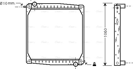 Ava Quality Cooling SC 2010 - Радиатор, охлаждение двигателя autospares.lv