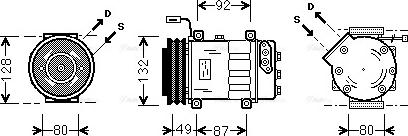 Ava Quality Cooling SCAK026 - Компрессор кондиционера autospares.lv