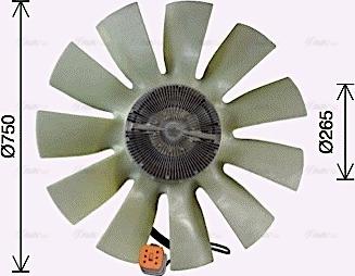 Ava Quality Cooling SCF058 - Вентилятор, охлаждение двигателя autospares.lv