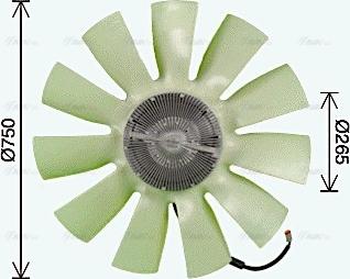 Ava Quality Cooling SCF087 - Вентилятор, охлаждение двигателя autospares.lv